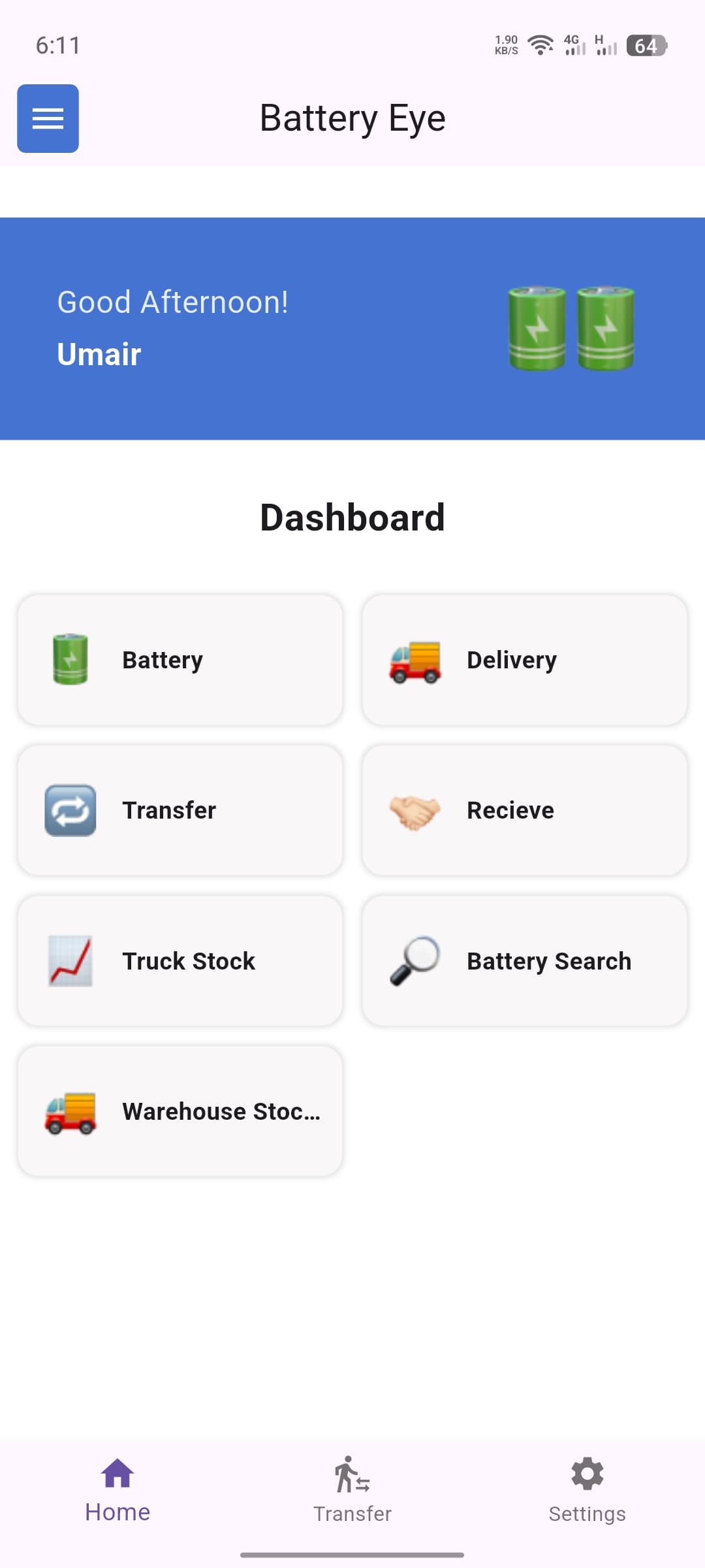 Admin Logistics Dashboard